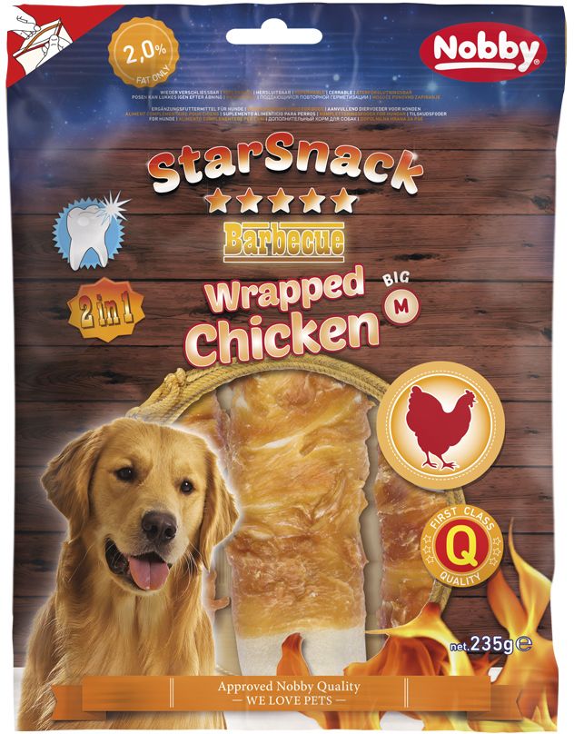 Nobby StarSnack Wrapped Chicken M pamlsky 15cm 235g