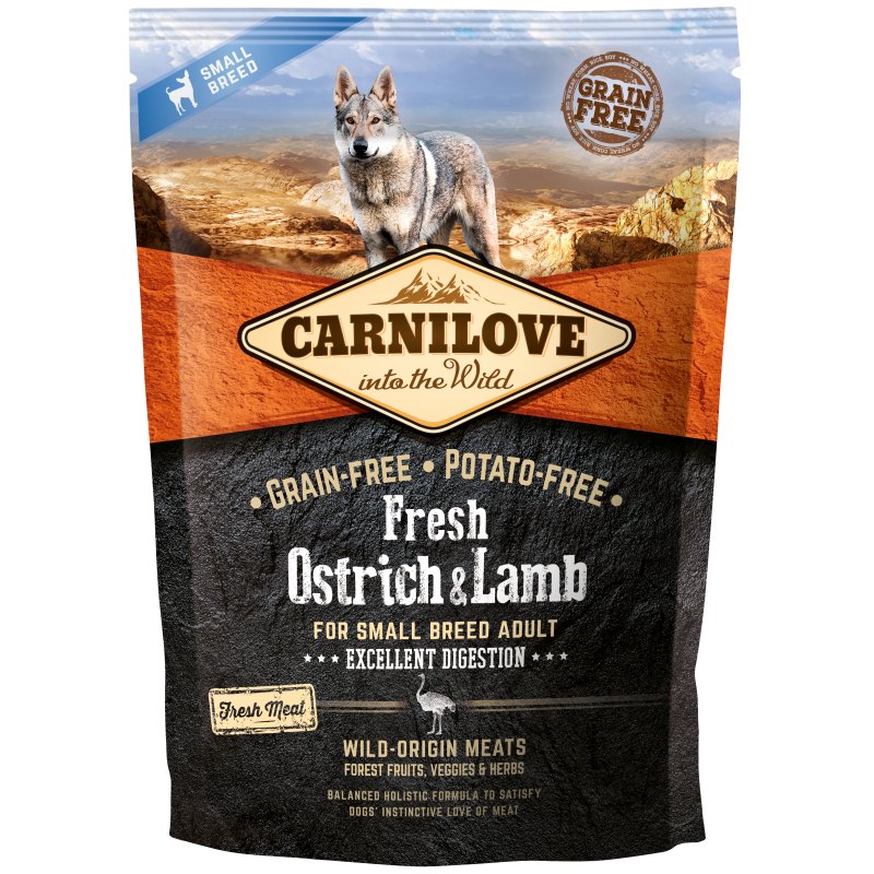 Carnilove Dog Fresh Ostrich & Lamb for small breed 1,5kg