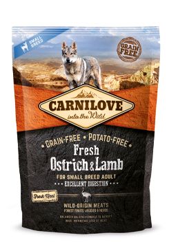 Carnilove Dog Fresh Ostrich & Lamb for small breed 1,5kg