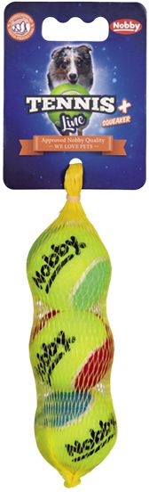 Nobby hračka tenisový míček barevný XS 4,5cm 3ks