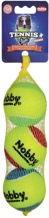 Nobby hračka tenisový míček barevný M 6,5cm 3ks
