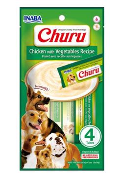 Churu Dog Chicken with Vegetables pyré pro psy 4x14 g