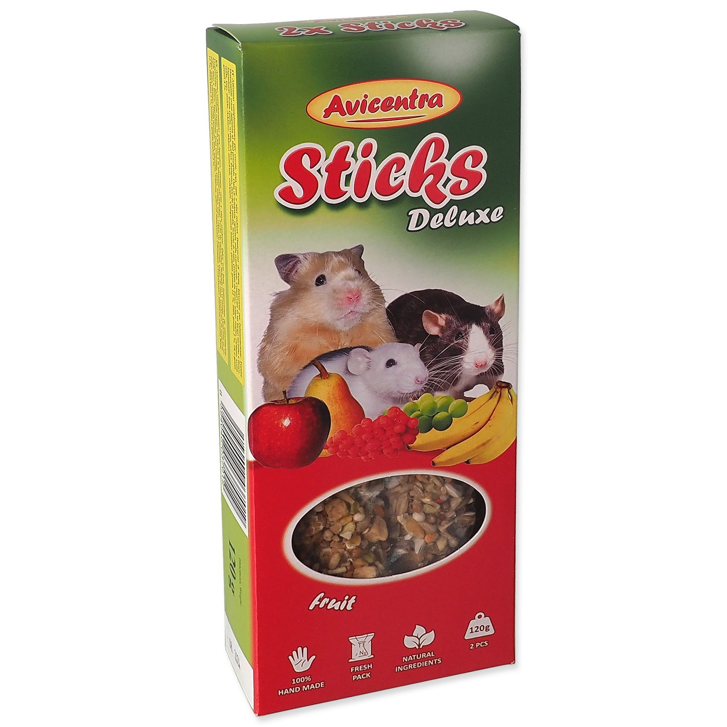 Avicentra tyčinky pro malé hlodavce ovocné 2 ks