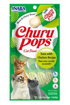 Churu Cat Pops pamlsky pro kočku tuňák a kuře 4x15g
