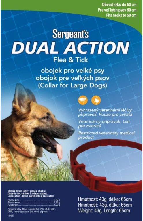 Sergeanťs Dual Action obojek velký pes 60cm