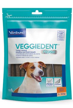 VIRBAC CET Veggiedent Fresh S žvýkací plátky15 ks, 224 g
