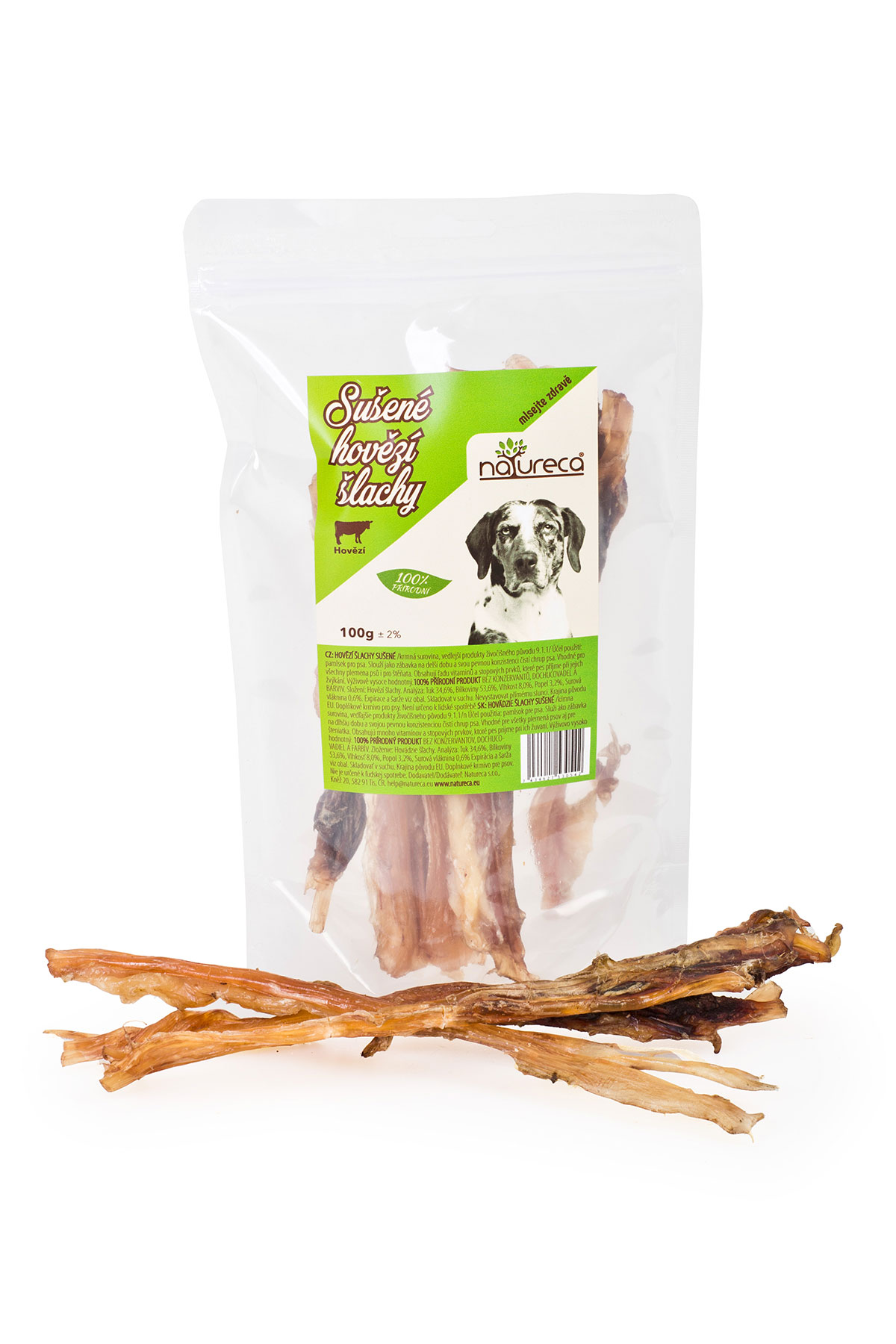 NATURECA Hovězí šlachy sušené pochoutka pro psy 100g