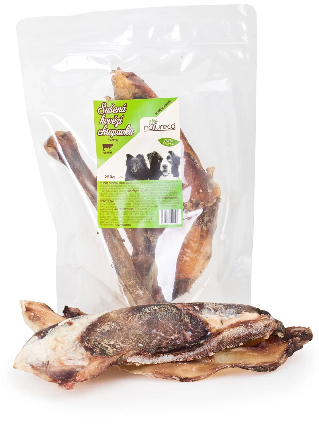 NATURECA Hovězí chrupavka z lopatky pochoutka pro psa 250g