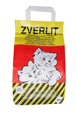 ZVERLIT červený hrubá podestýlka s vůní kočka 6kg
