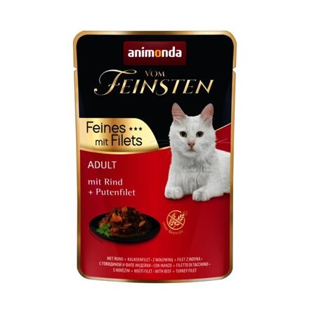 Animonda Vom Feinsten Adult hovězí a krůtí filet kapsička pro kočky 85g