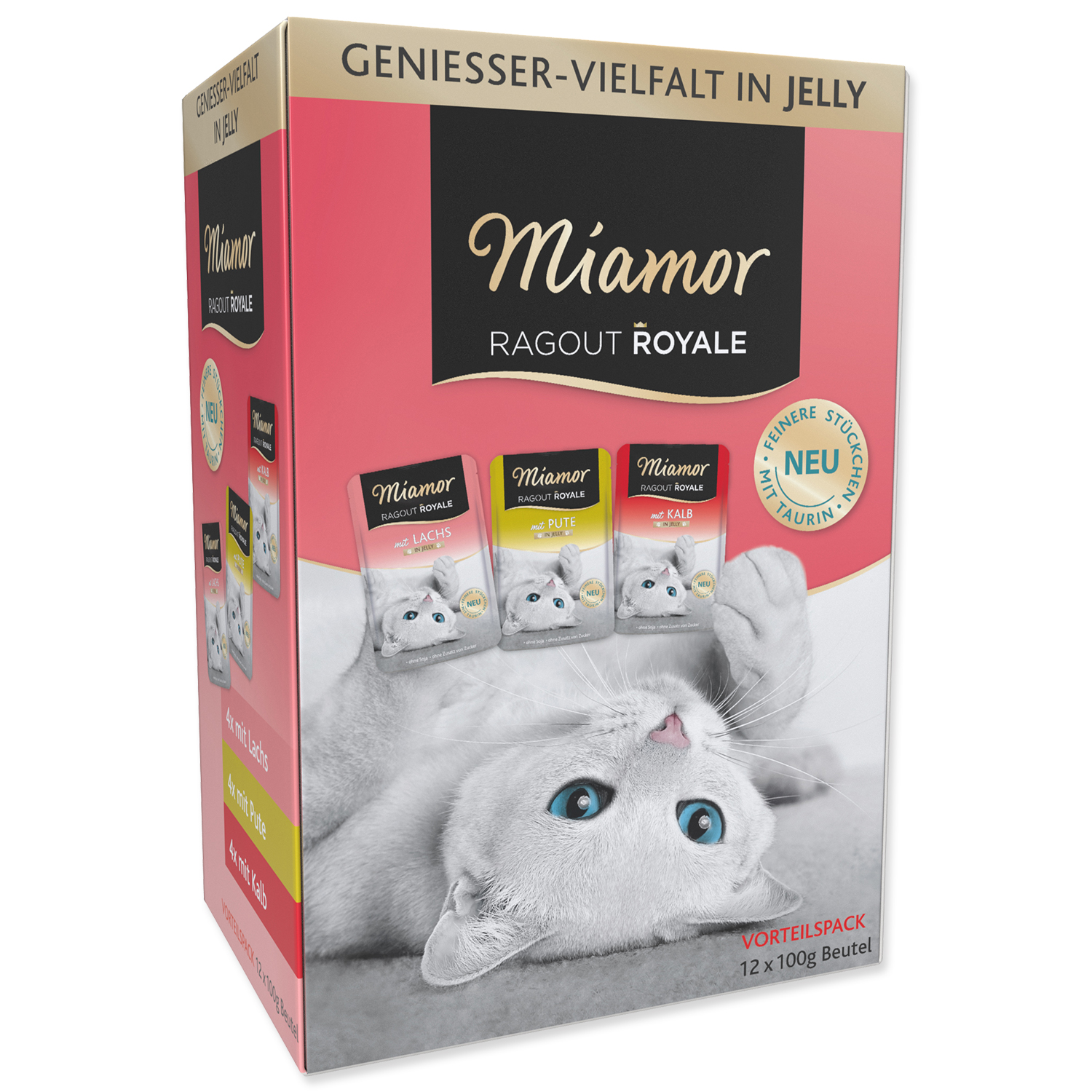 Miamor Ragout Royale Multipack kapsičky krůta, losos a telecí v želé 12x100g