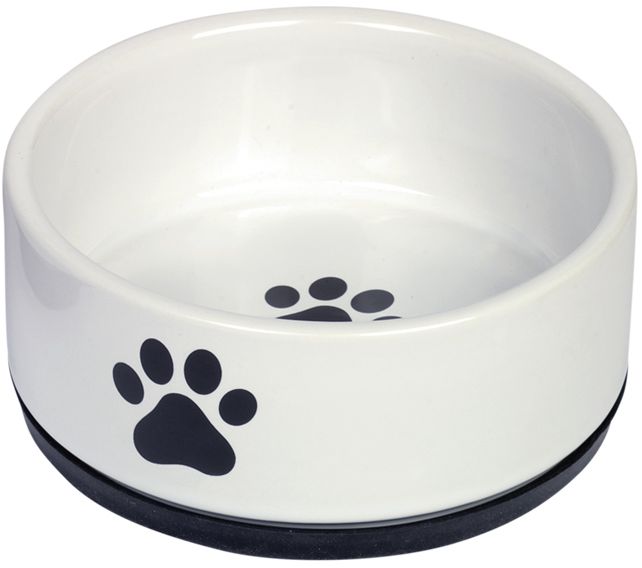Nobby Paw keramická miska s protiskluzem bílá 14 x 6,5 cm 400ml