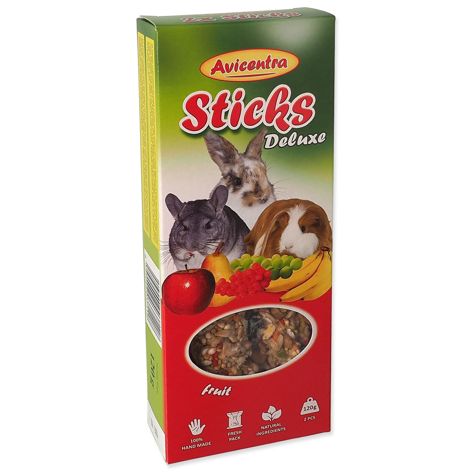 Avicentra tyčinky pro velké hlodavce s ovocem 2 ks