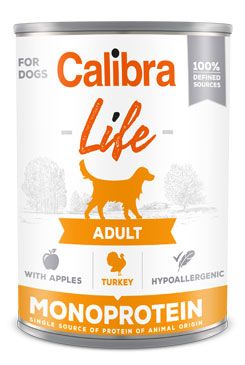 Calibra Life Calibra Dog Life Adult Turkey with apples konzerva krůtí s jablky 400g