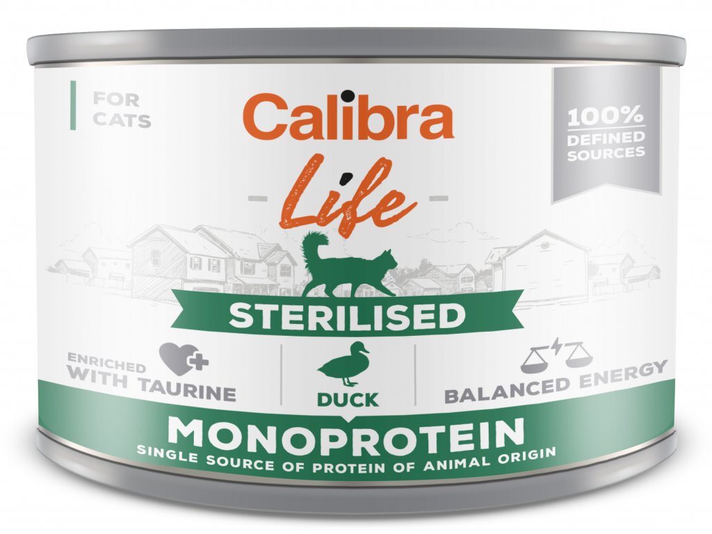 Calibra Life Calibra Cat Life Sterilised Duck konzerva kachní 200g