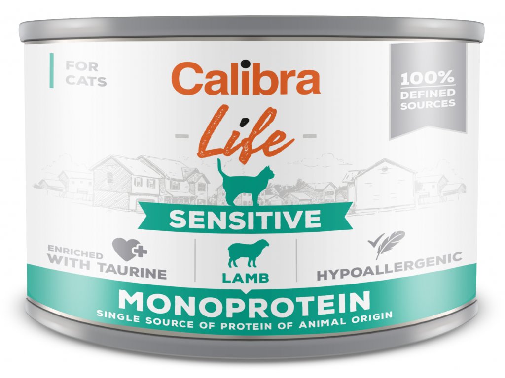 Calibra Life Calibra Cat Life Sensitive Lamb konzerva jehněčí 200g