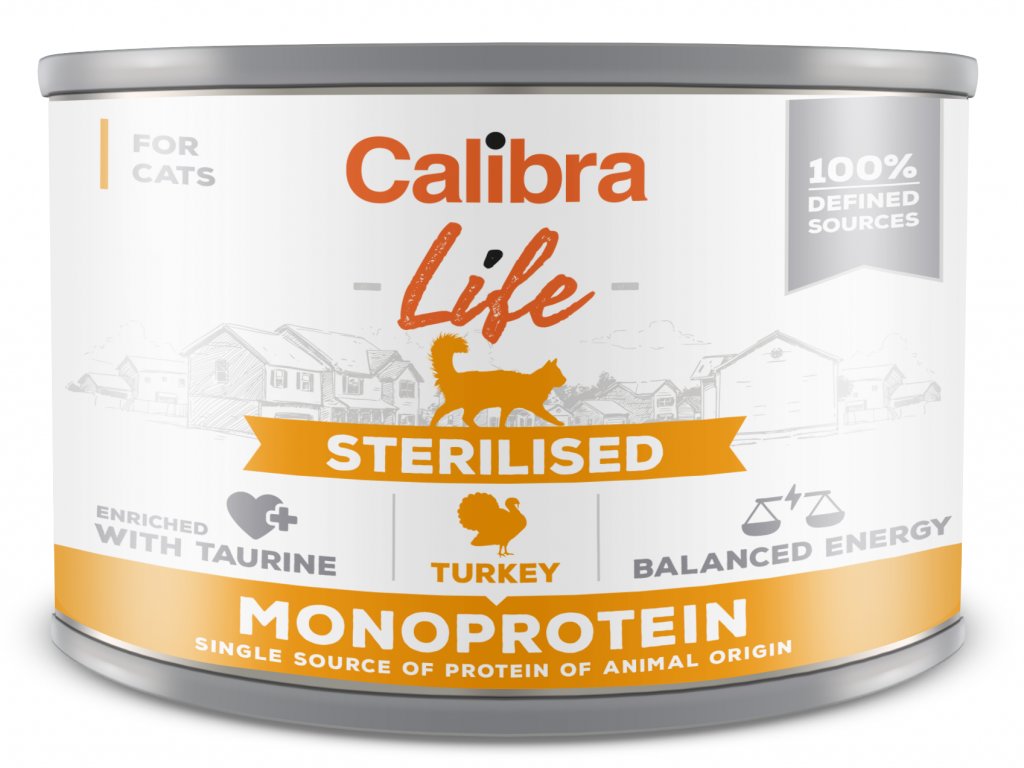 Calibra Life Calibra Cat Life Sterilised Turkey konzerva krůtí 200g