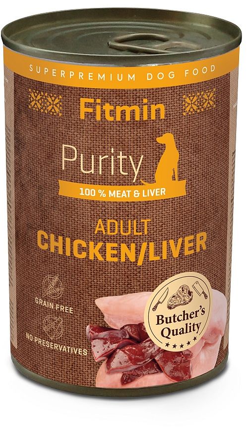 Fitmin Purity Fitmin Dog Purity Chicken konzerva pro psy kuřecí s játry 400g