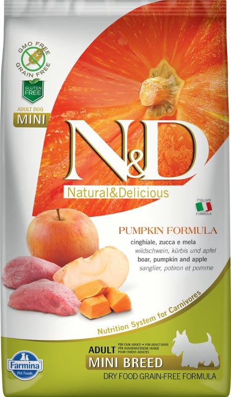 Levně N&D Pumpkin N&D Pumpkin DOG Adult Mini Boar & Apple 2,5kg