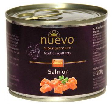 Nuevo Adult kočka losos konz. 200g