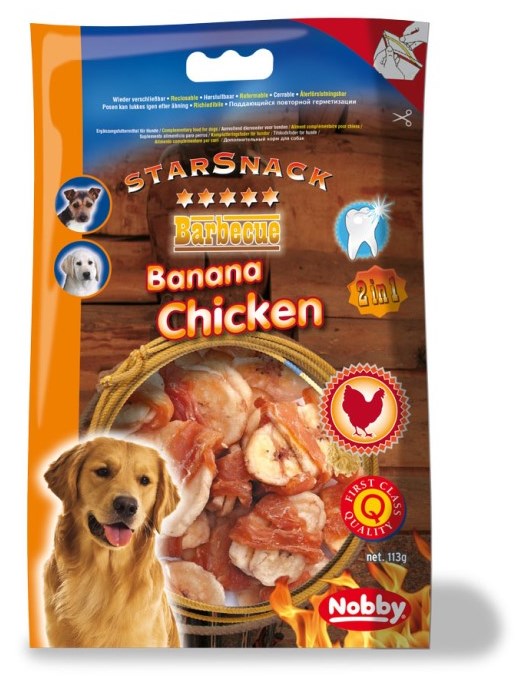 Nobby StarSnack Banana Chicken banán s kuřetem 113g