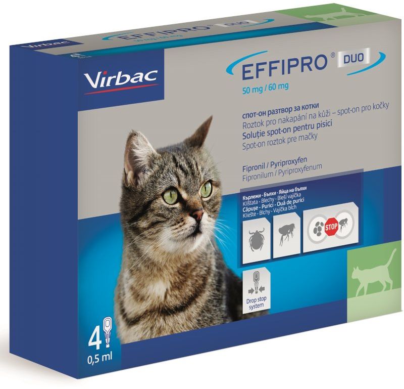 Virbac Effipro DUO Cat (1-6kg) 50/60 mg 4x0,5ml