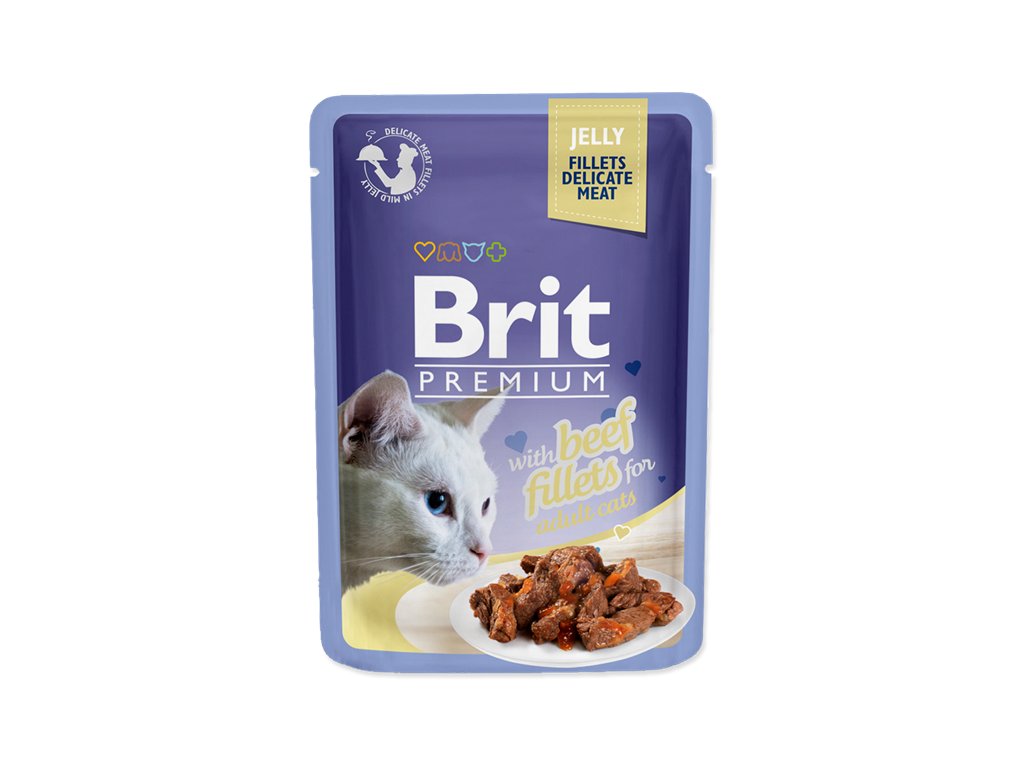 Brit Premium Cat D Fillets in Jelly with Beef 85g