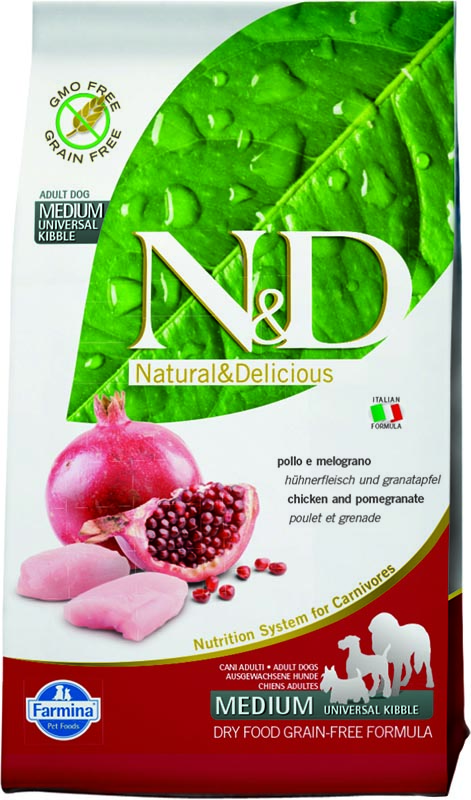 N&D PRIME Dog GF Chicken & Pomegranate Adult Medium & Maxi 2,5 kg