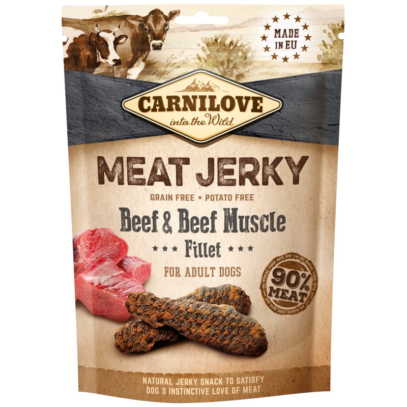 Carnilove Dog Jerky Beef with Beef Muscle Fillet 100g