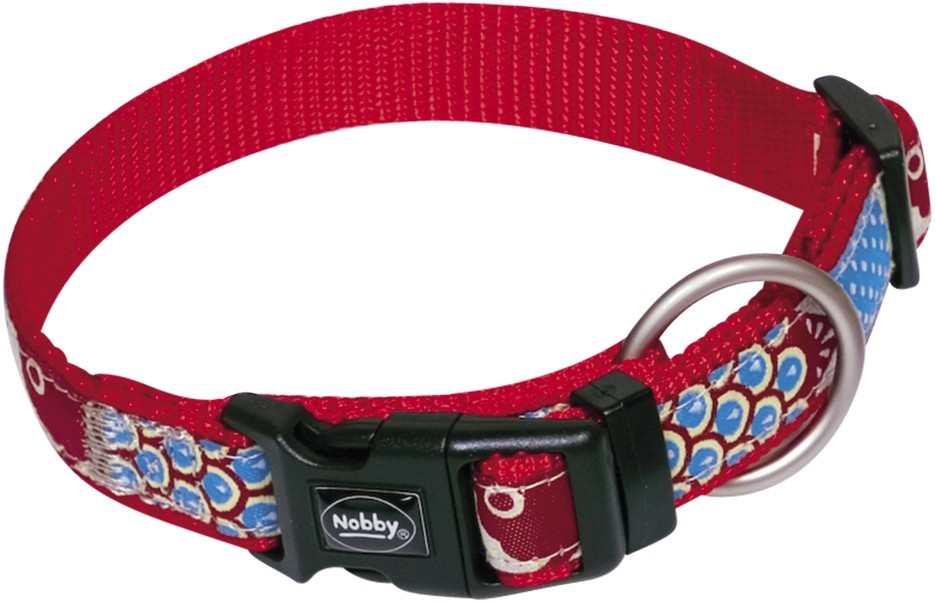 Nobby STYLE obojek pro psa nylon červený M-L 35-55cm