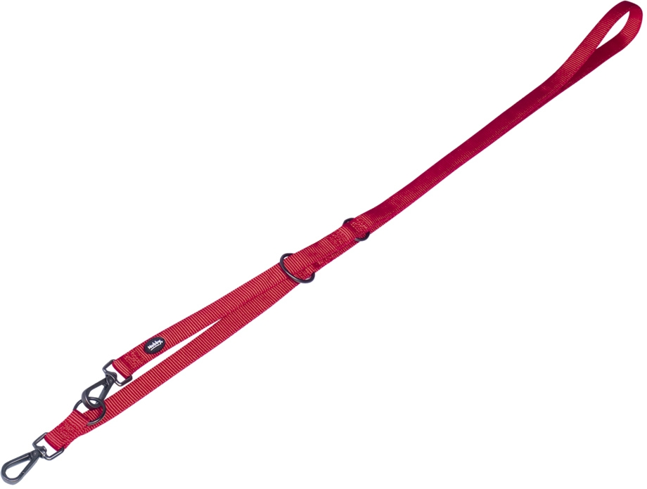 Nobby CLASSIC COMFORT vodítko nylon červená M-L 2m 25mm
