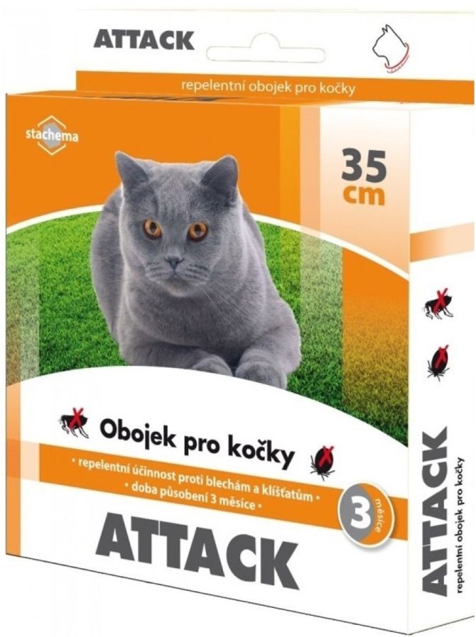 Stachema Attack antiparazitární obojek pro kočky 35 cm