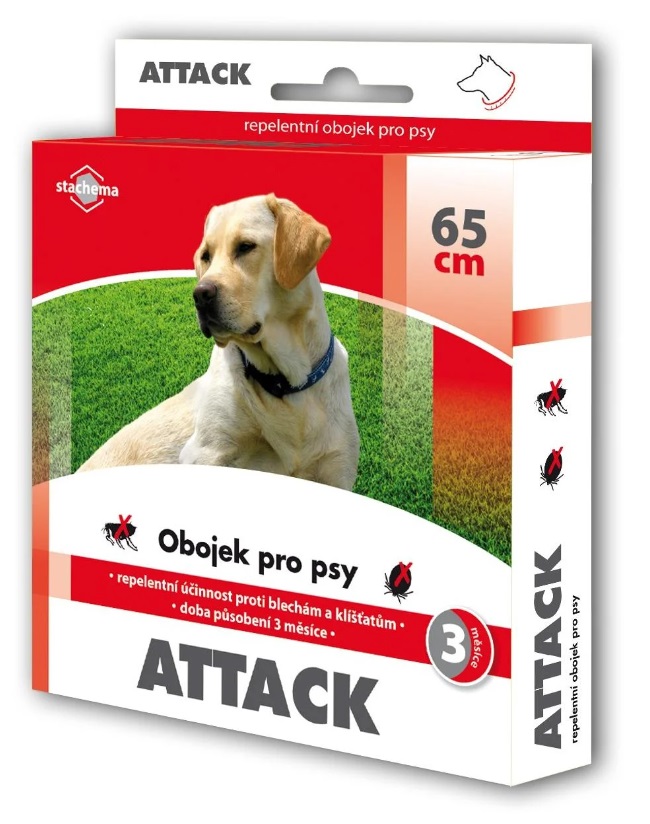 ATTACK Antiparazitní obojek pro psy 65 cm
