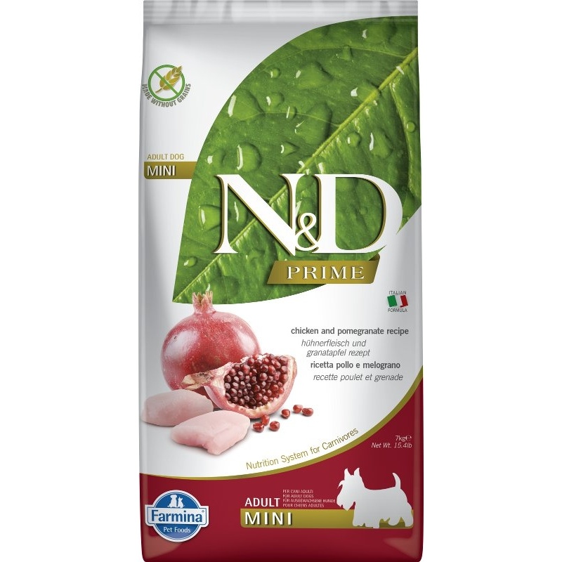 N&D PRIME Dog GF Chicken & Pomegranate Adult Mini 7 kg