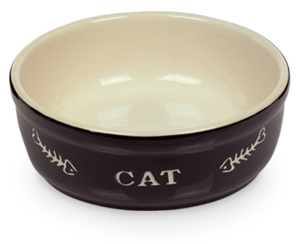 Nobby Cat keramická miska 13,5 cm černá 250ml
