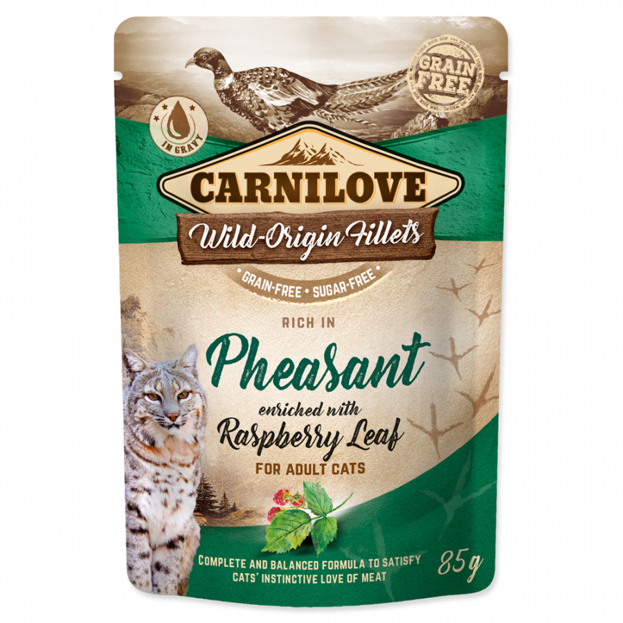 Carnilove Cat Pouch Pheasant & Raspberry Leaves kapsička pro kočky 85g