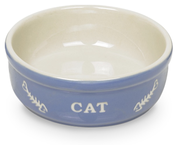 Nobby Cat keramická miska 13,5 cm modrá 250ml