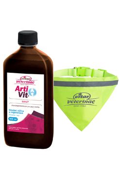 VITAR Veterinae ArtiVit Sirup 500ml+reflexní obojek se šátkem