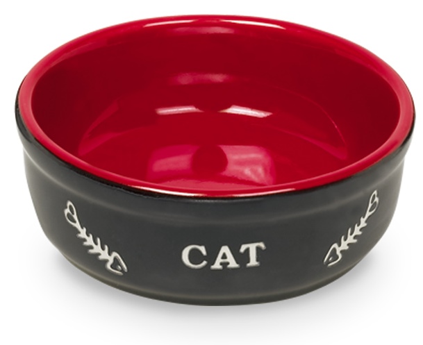 Nobby Cat keramická miska 13,5 cm černá 250ml