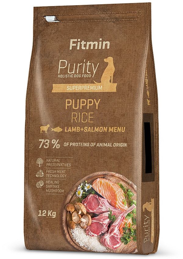 Fitmin Purity Fitmin dog Purity Rice Puppy Lamb & Salmon 12kg