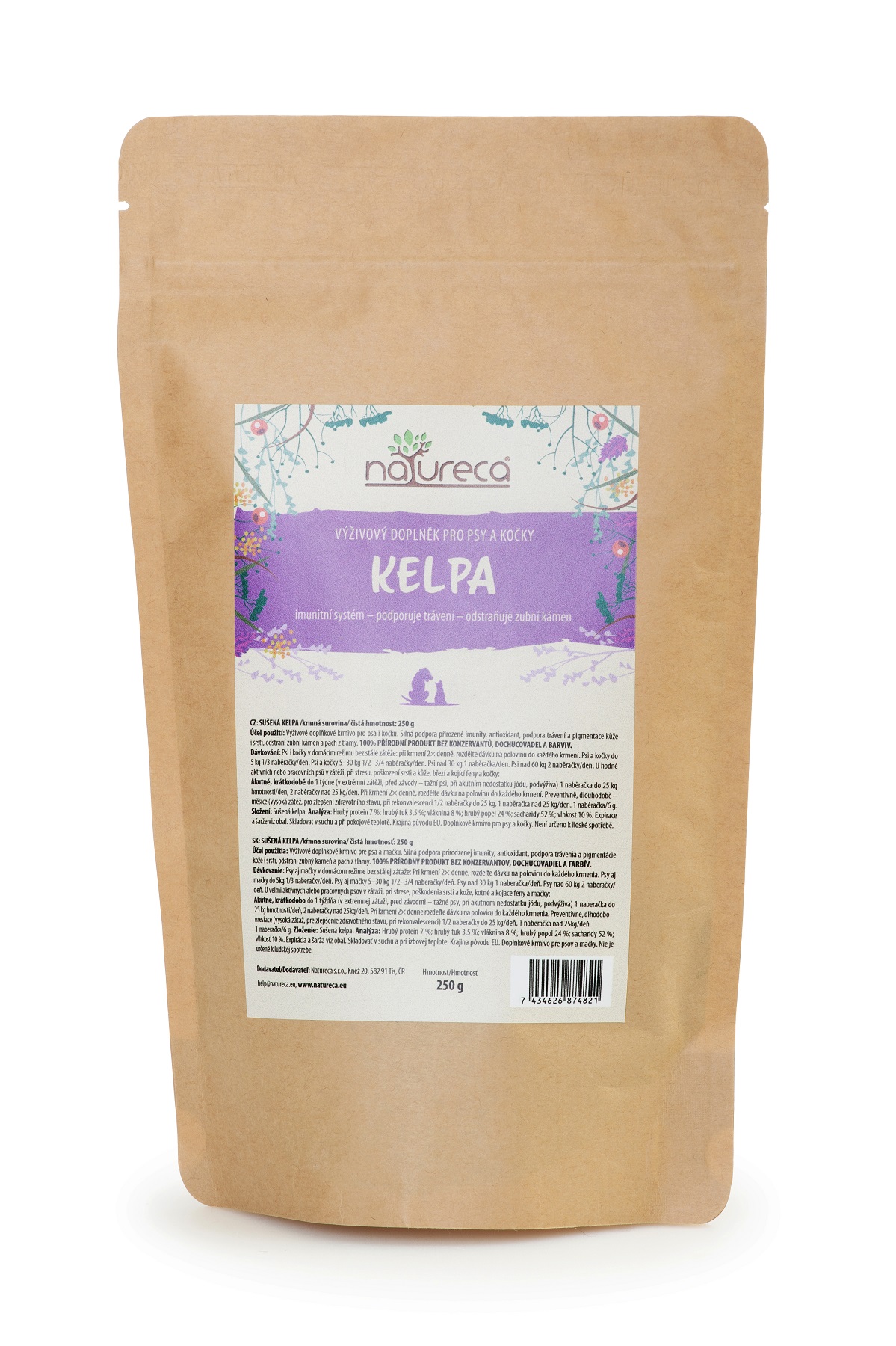 Natureca Kelpa sušená doplněk stravy pro psy a kočky 250g