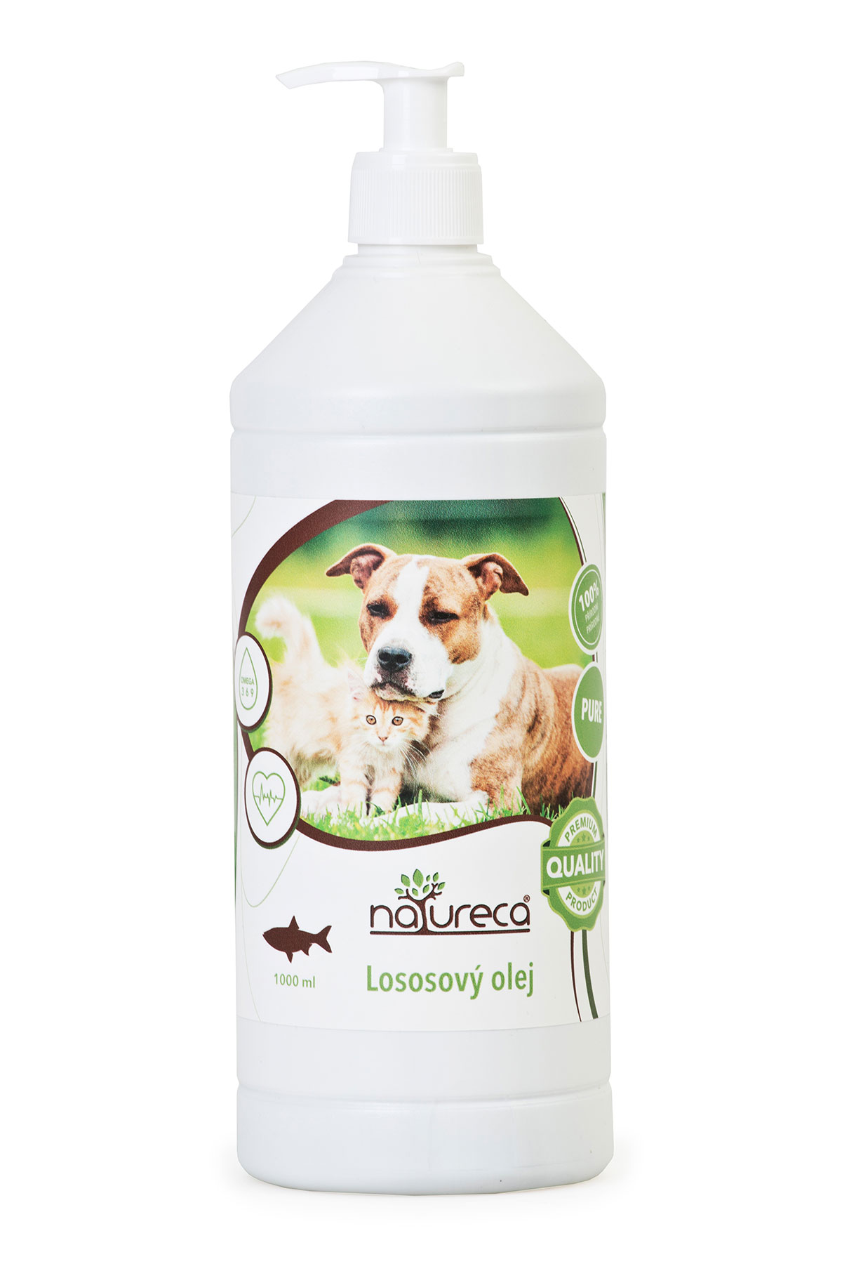 NATURECA Lososový olej 100% pro psy a kočky 1000ml
