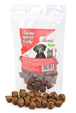 NATURECA 100% masové kostky Kachna pamlsek pro psy a kočky 150g