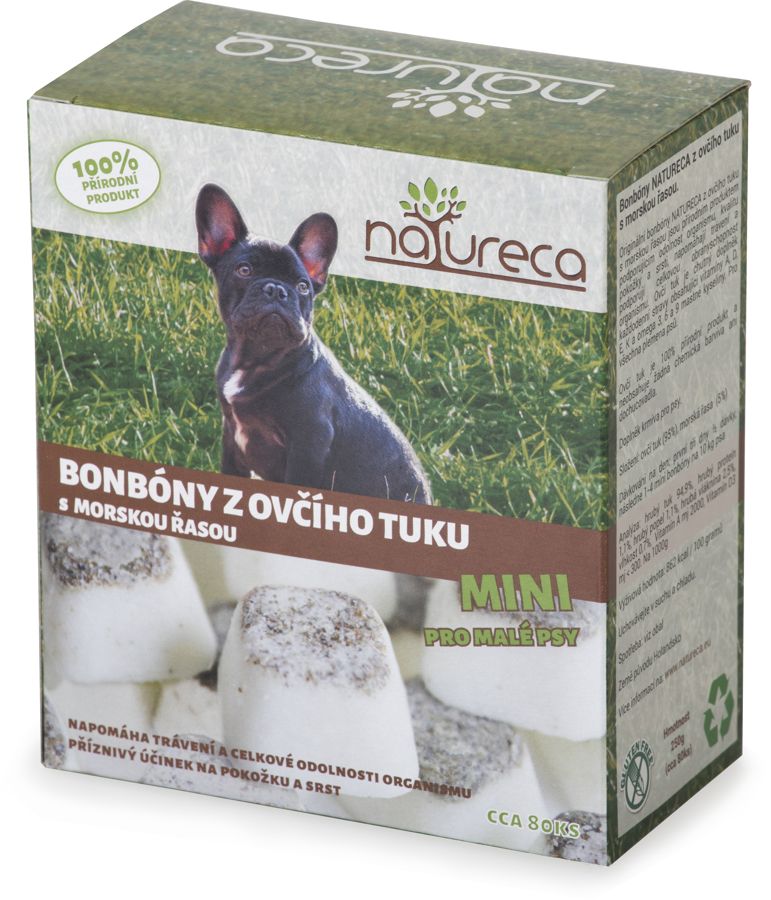 Natureca Mini bonbóny z ovčího tuku s mořskou řasou 250g