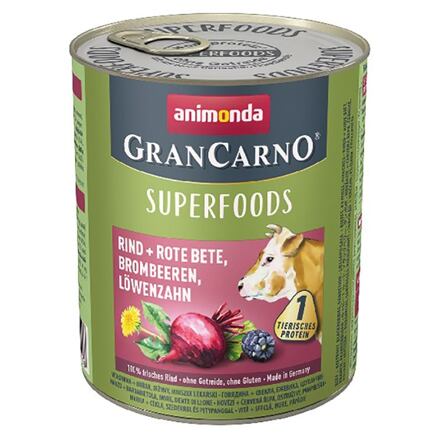 Animonda Gran Carno Superfoods Adult hovězí červená řepa ostružiny pampeliška 800 g