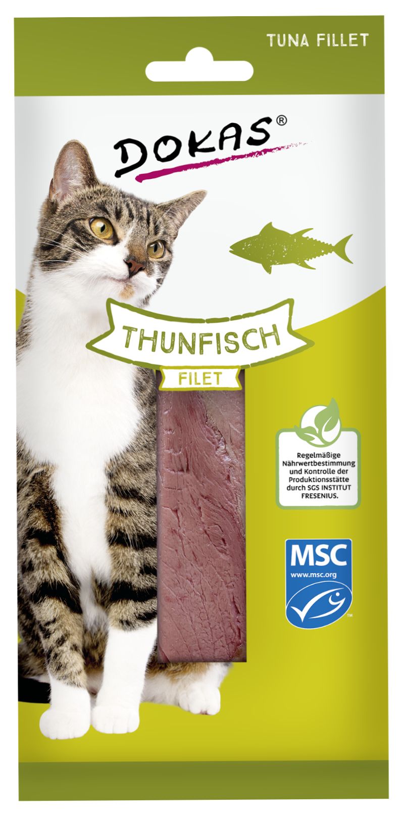 Dokas Filet z tuňáka pochoutka pro kočky 22g