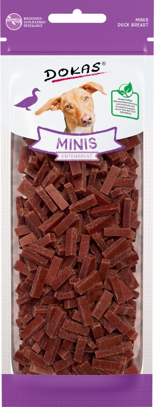 Dokas Minis Kostičky z kachních prsou pochoutky pro psy 70g