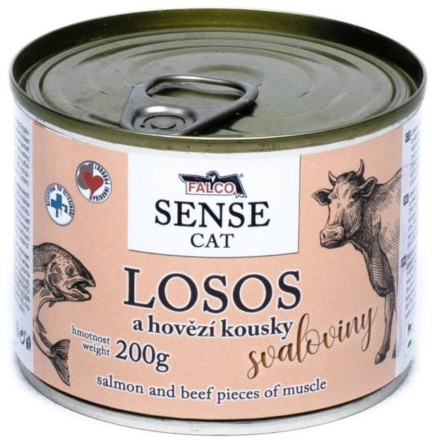 Falco Sense Cat losos a hovězí konzerva pro kočky 200g