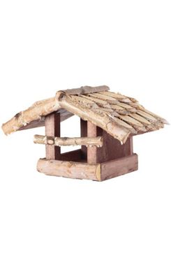 Krmítko pro ptáky dřevěné přírodní nástěnné Brapta