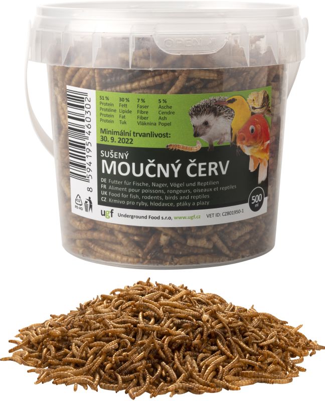 UGF sušený moučný červ 500ml
